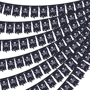 90 Feet Long Pirate Flag Banner for Halloween and Party Decorations
