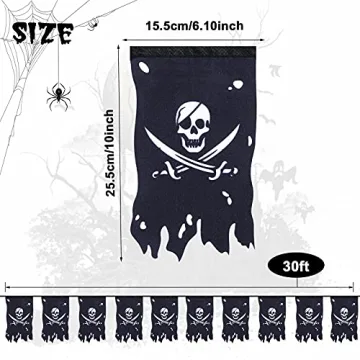 90 Feet Long Decor for Pirate Parties and Halloween
