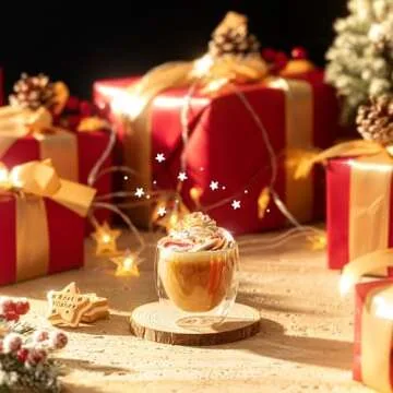 Sweese Espresso Cups Set of 4, Double Walled Glass Coffee Cups 4 Ounce, Insulated Espresso Shot Glass Cups for Espresso Accessories, Clear Glass Espresso Cups Suit for Espresso Machine