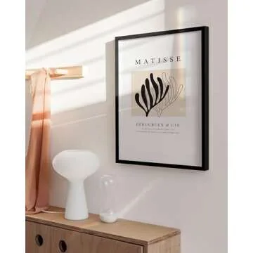 HAUS AND HUES Henri Matisse Prints and Posters - Matisse Paper Cutouts Art Exhibition Poster Minimalist Wall Art Matisse Posters Abstract Prints Matisse Black and White Leaf Matisse (Unframed 16x20)