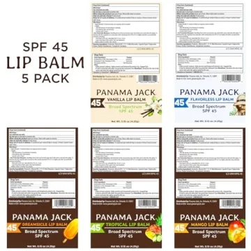 Panama Jack Lip Balm Pack - SPF 45 Flavor Protection