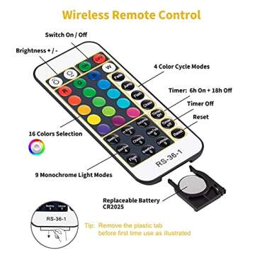 Minetom Color Changing Fairy String Lights - 33 ft 100 LED USB Silver Wire Lights with Remote and Timer, Starry Fairy Lights for Bedroom Party Indoor Christmas Decoration, 16 Colors, Adapter Included