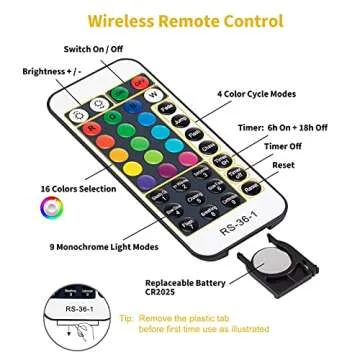 Minetom Color Changing Fairy String Lights - 33 ft 100 LED USB Silver Wire Lights with Remote and Timer, Starry Fairy Lights for Bedroom Party Indoor Christmas Decoration, 16 Colors, Adapter Included