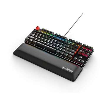 Glorious Wrist Pad/Rest - TENKEYLESS (TKL) Size - Black - Mechanical Keyboards,Stitched Edges,Ergonomic | 14x4 inches/25mm Thick (GWR-87)