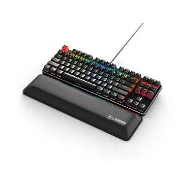 Glorious Wrist Pad/Rest - TENKEYLESS (TKL) Size - Black - Mechanical Keyboards,Stitched Edges,Ergonomic | 14x4 inches/25mm Thick (GWR-87)