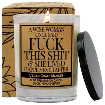 Retirement Gift for Women 2025 - A Wise Woman Once Said F This - Funny Candles Adult Humor, Divorce,...