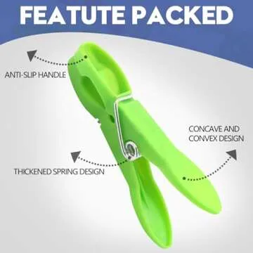 Durable Colorful Plastic Clothespins Set for Laundry Fun