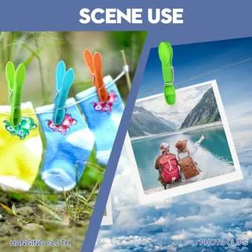 Durable Colorful Plastic Clothespins Set for Laundry Fun