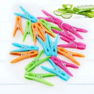 Durable Colorful Plastic Clothespins Set for Laundry Fun