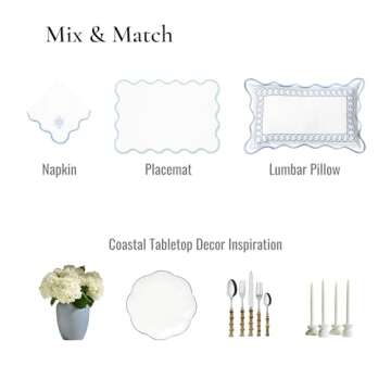 Hofdeco Coastal Placemat Set of 4, 14"x19" Waterproof