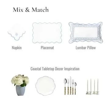 Hofdeco Coastal Placemat Set of 4, 14"x19" Waterproof