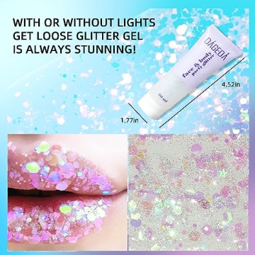 DAGEDA Holographic Body Glitter Gel for Makeup Magic