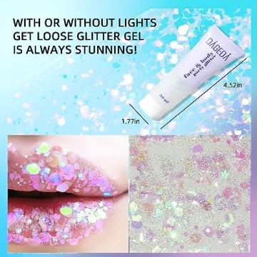 DAGEDA Holographic Body Glitter Gel for Makeup Magic