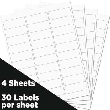 JAM PAPER Return Address Labels - Standard Mailing - 1 x 2 5/8 - White - 120 Shipping Labels/Pack