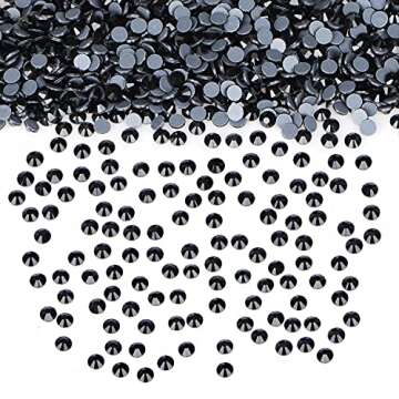 LPBeads 3000 Pieces SS16 Black Hotfix Rhinestones Flatback Round Crystal Glass Rhinestones Gems for Crafts Nail Face Art Clothes Shoes Bags DIY