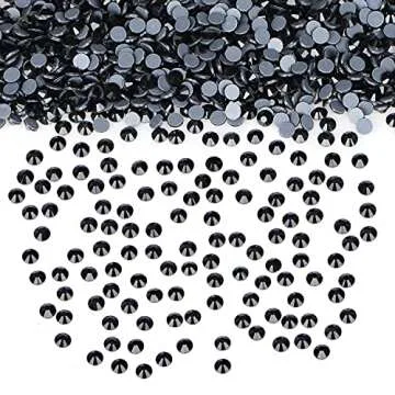 LPBeads 3000 Pieces SS16 Black Hotfix Rhinestones Flatback Round Crystal Glass Rhinestones Gems for Crafts Nail Face Art Clothes Shoes Bags DIY