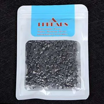 LPBeads 3000 Pieces SS16 Black Hotfix Rhinestones Flatback Round Crystal Glass Rhinestones Gems for Crafts Nail Face Art Clothes Shoes Bags DIY