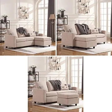 Stylish HONBAY Convertible Sectional Sofa for Small Spaces