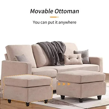 Stylish HONBAY Convertible Sectional Sofa for Small Spaces