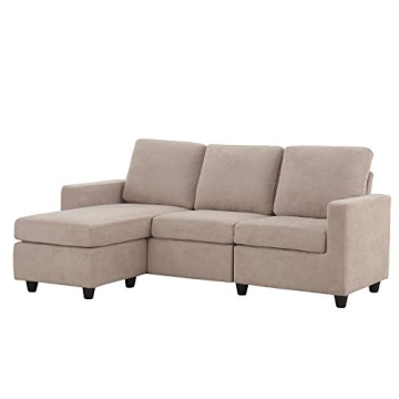 Stylish HONBAY Convertible Sectional Sofa for Small Spaces