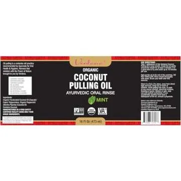 Verdana Organic Coconut Pulling Oil – Big 16 Fl Oz Size – Mint Flavor - Ayurvedic Oral Rinse – USDA Organic, Kosher Non-GMO - Alcohol & Floride Free for Fresh Breath, Healthy Teeth & Gums