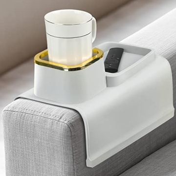 Cup Holder for Couch — Portable Armrest Tray for Home