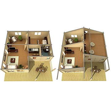 Allwood Avalon Cabin Kit 540 SQF Loft Triple Glass