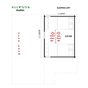 Allwood Avalon Cabin Kit 540 SQF Loft Triple Glass