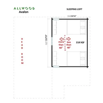 Allwood Avalon Cabin Kit 540 SQF Loft Triple Glass