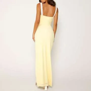 Stylish XFLnaraz Women Satin Maxi Dress for Summer Events