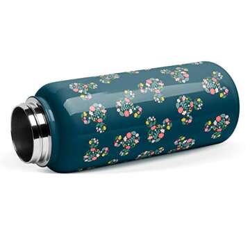 Simple Modern Disney Mickey Mouse Water Bottle with Straw Lid Insulated Stainless Steel Metal Thermo...