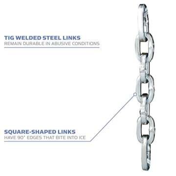 Yaktrax Traction Chains for Walking on Ice and Snow (1 Pair), Black, X-Large