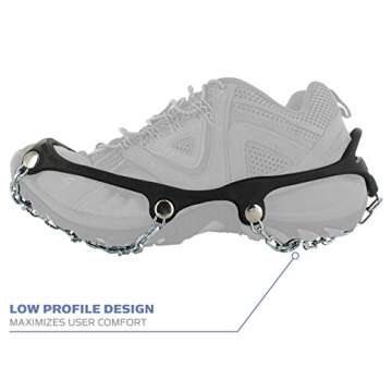 Yaktrax Traction Chains for Walking on Ice and Snow (1 Pair), Black, X-Large
