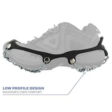 Yaktrax Traction Chains for Walking on Ice and Snow (1 Pair), Black, X-Large