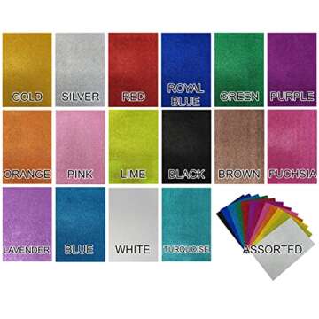 Allgala X-Large Glitter EVA Foam Sheets 12 Pack 12x16 inch (30x40cm) Paper Sheets-Assorted Color-for Arts Crafts Projects, Classrooms, DIY Projects, Back to School Suppliers, Art Class