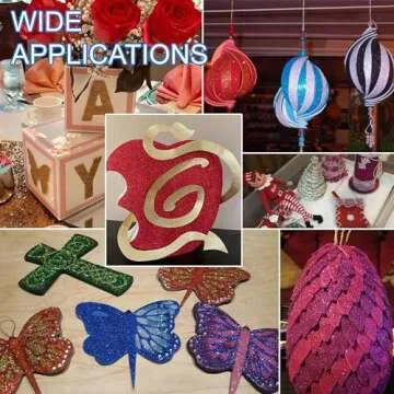 Allgala X-Large Glitter EVA Foam Sheets 12 Pack 12x16 inch (30x40cm) Paper Sheets-Assorted Color-for Arts Crafts Projects, Classrooms, DIY Projects, Back to School Suppliers, Art Class