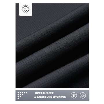 NORTHYARD Men's Running Shirt Long Sleeve Quarter Zip Pullover Moisture Wicking Quick Dry Athletic Workout Shirts Black-M