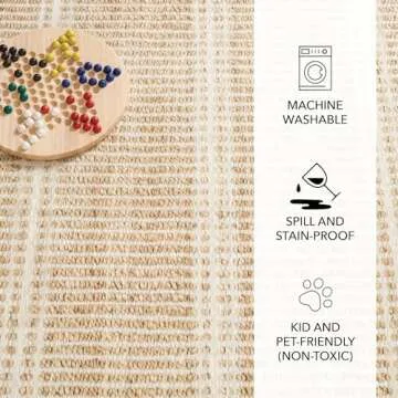 Dash and Albert 4x6 Washable Area Rug - Stain Resistant