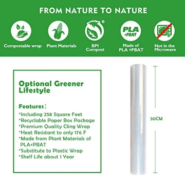 Sustainable WRAPOK Compostable Cling Wrap 258 Sq Ft