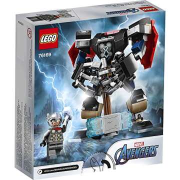LEGO Marvel Avengers Classic Thor Mech Armor 76169 Cool Thor Hammer Playset; Superhero Building Toy ...