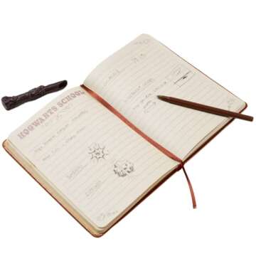 Harry Potter Writing Journal with Wand Pen Set for All Ages