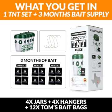 Mosquito TNT 2.0 Natural Mosquito Bait Bags for Safe Outdoor Fun