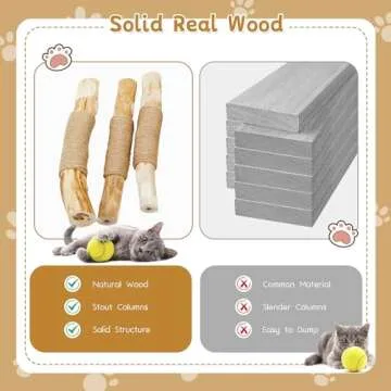 GLUTIA Wooden Cat Tree, Modern Cat Tree Tower with Jumping Platforms, Baskets, Cat Condo, 40" Cat Scratching Posts for Indoor Cats Kitten