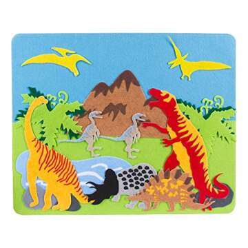 Sprogs Set of 4 Felt Storyboards w/Storage Bag, Diving, Dinosaurs, Zoo Animals, Outer Space, SPG-ENA1019-SO