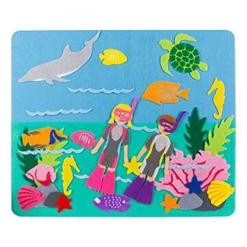 Sprogs Set of 4 Felt Storyboards w/Storage Bag, Diving, Dinosaurs, Zoo Animals, Outer Space, SPG-ENA1019-SO