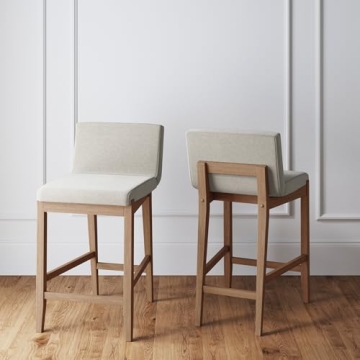 Nathan James Gracie Modern Counter Stools - Farmhouse Elegance & Comfort, Set of 2