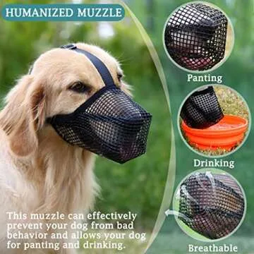 Mayerzon Dog Muzzle - Soft Mesh Design for Comfort and Safety