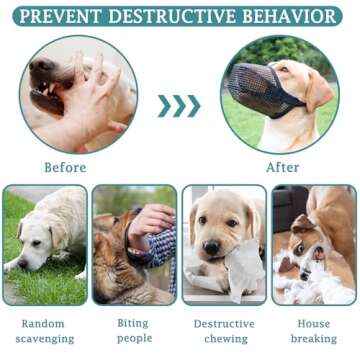 Mayerzon Dog Muzzle - Soft Mesh Design for Comfort and Safety