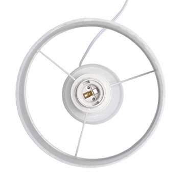 Simple Designs LT2085-OFF Textured Linear Pottery Ceramic Table Lamp, Off White