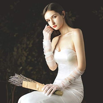 Elegant BABEYOND Tulle Gloves for Special Occasions